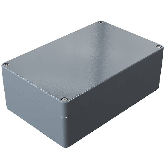 Coffret Alu std, IP66, RAL 7001, 180x280x101mm (HxLxP)-Lire la description