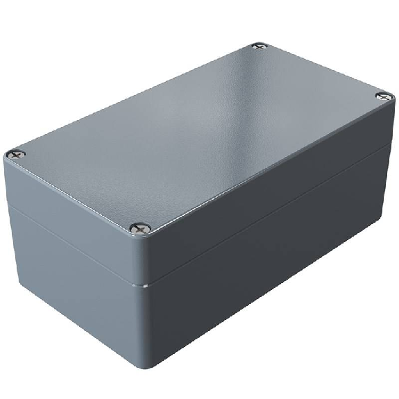 Coffret Alu std, IP66, RAL 7001, 120x220x91mm (HxLxP)-Lire la description