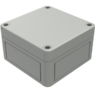 Boîtier, Thermoplastique PS, IP66, RAL 7035, 94 x 94 x 57 mm-Lire la description