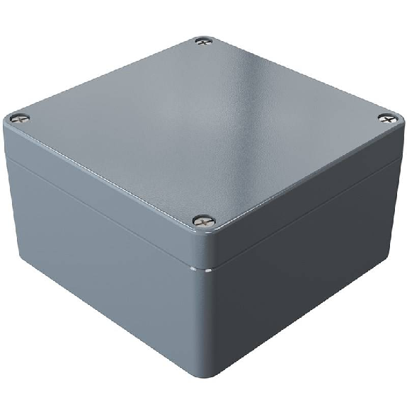Coffret Alu std, IP66, RAL 7001, 160x160x91mm (HxLxP)-Lire la description