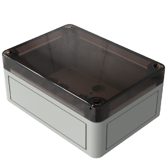 Boîtier, Thermoplastique PS, IP66, RAL 7035, 94 x 130 x 57 mm-Lire la description