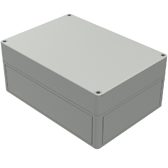 Boîtier, Thermoplastique PS, IP66, RAL 7035, 180 x 254 x 111 mm-Lire la description