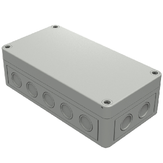 Boîtier, Thermoplastique PS, IP66, RAL 7035, 94 x 180 x 57 mm-Lire la description