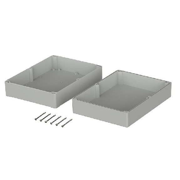 Boîtier, ABS, IP66, Gris clair, 360 x 200 x 149.5 mm-Lire la description