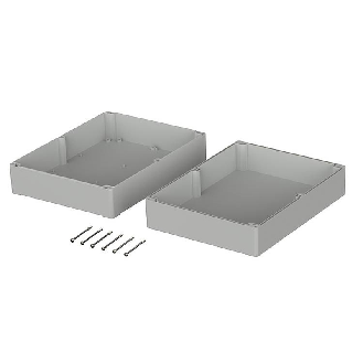 Boîtier, ABS, IP66, Gris clair, 360 x 200 x 149.5 mm-Lire la description