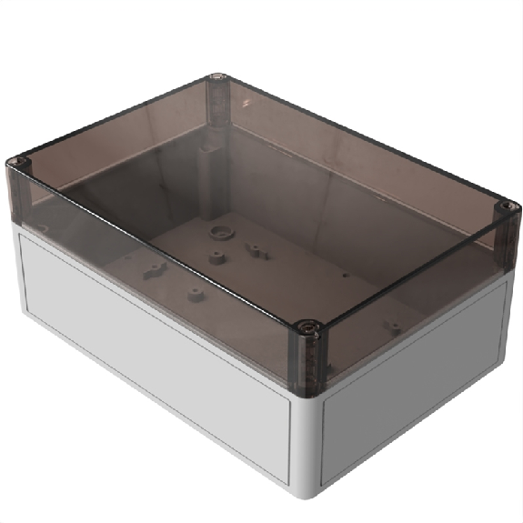Boîtier, Thermoplastique PS, IP66, RAL 7035, 180 x 254 x 111 mm-Lire la description