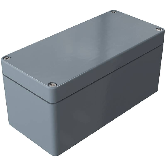 Coffret Polyester std, IP66, RAL 7000, 75x160x75mm (HxLxP)-Lire la description