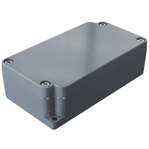 Coffret Alu std, IP66, RAL 7001, 64x115x34mm (HxLxP)-Lire la description