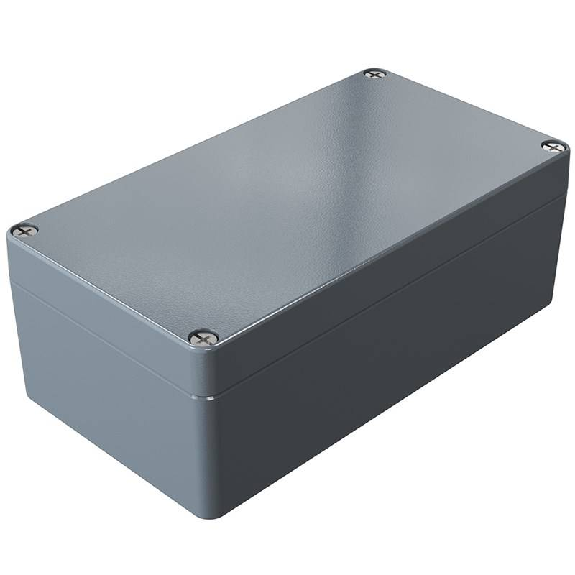 Coffret Alu std, IP66, RAL 7001, 120x220x81mm (HxLxP)-Lire la description