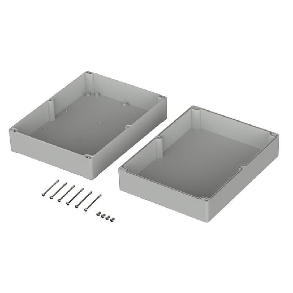 Boîtier, polycarbonate, IP66, Gris clair, 300 x 230 x 110 mm-Lire la description