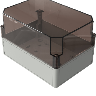 Boîtier, Thermoplastique PS, IP66, RAL 7035, 180 x 254 x 165 mm-Lire la description