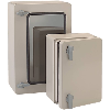 Boîtier Polyester avec hublot, IP66, RAL 7038, 300 x 400 x 200 mm