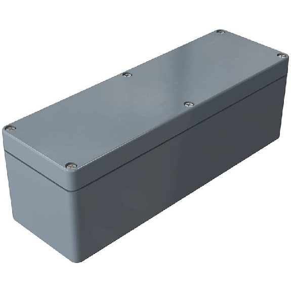 Coffret Polyester std, IP66, RAL 7000, 75x230x75mm (HxLxP)-Lire la description