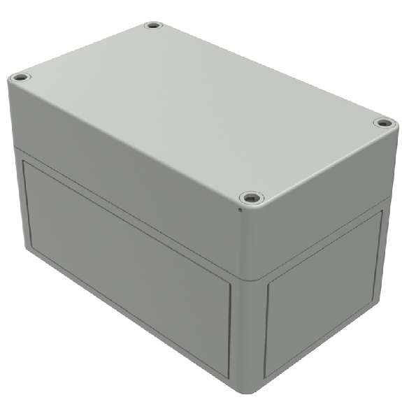 Boîtier, Thermoplastique PS, IP66, RAL 7035, 110 x 180 x 111 mm-Lire la description