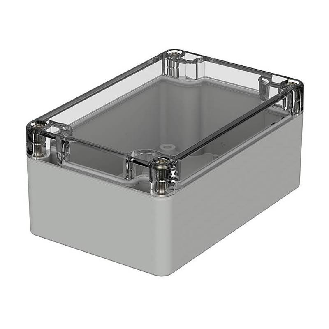 Boîtier, polycarbonate, IP66, Gris clair, 120 x 80 x 55 mm-Lire la description