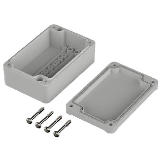 Boîtier, ABS, IP65, Gris clair, 68 x 64 x 38 mm-Lire la description