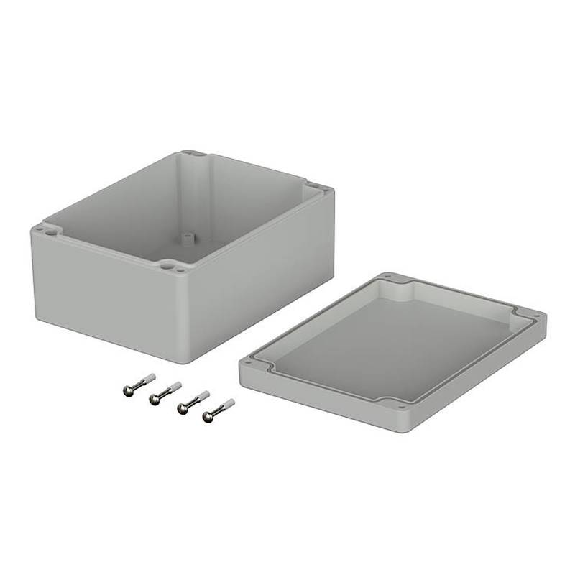 Boîtier, ABS, IP66, Gris clair, 160 x 120 x 75 mm-Lire la description