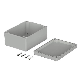 Boîtier, ABS, IP66, Gris clair, 160 x 120 x 75 mm-Lire la description