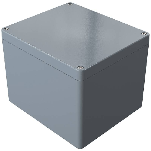 Coffret Alu std, IP66, RAL 7001, 230x200x180mm (HxLxP)-Lire la description