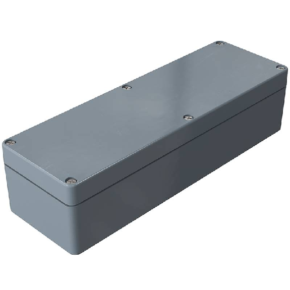 Coffret Polyester std, IP66, RAL 7000, 75x230x56mm (HxLxP)-Lire la description