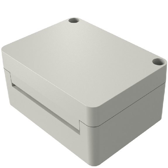 Coffret Polyester porte pleine, IP66, RAL 7038, 200 x 150 x 100 mm-Lire la description