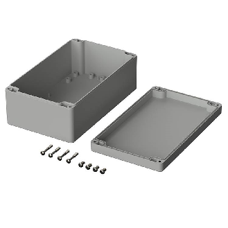 Boîtier, polycarbonate, IP66, Gris clair, 200 x 120 x 75 mm-Lire la description