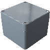 Coffret Alu std, IP66, RAL 7001, 100x100x81mm (HxLxP)