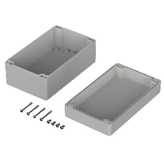 Boîtier, ABS, IP66, Gris clair, 200 x 120 x 90 mm-Lire la description
