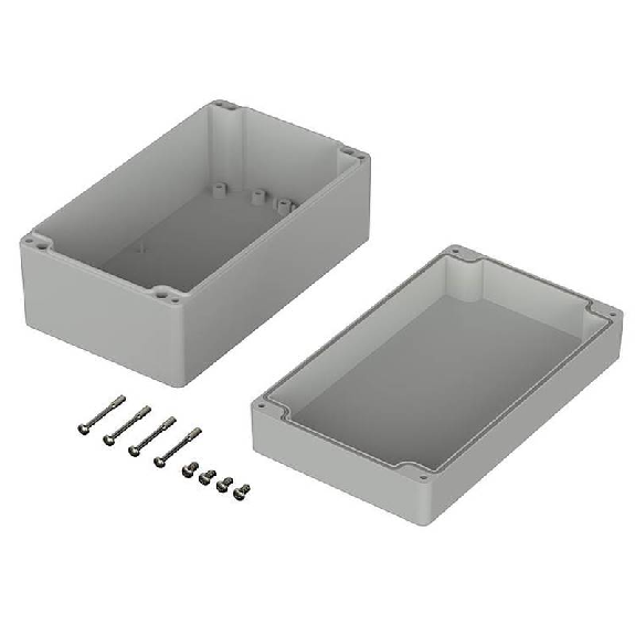 Boîtier, ABS, IP66, Gris clair, 200 x 120 x 90 mm-Lire la description
