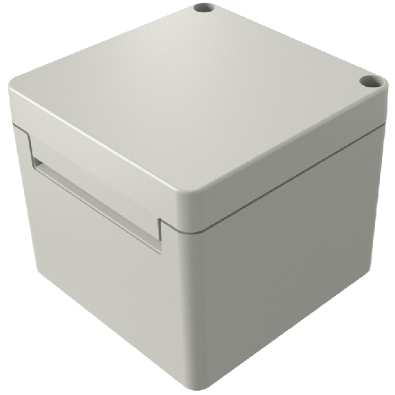 Coffret Polyester porte pleine, IP66, RAL 7038, 200 x 200 x 170 mm-Lire la description