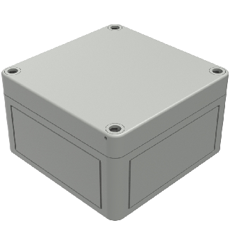 Boîtier, Thermoplastique PS, IP66, RAL 7035, 110 x 110 x 66 mm-Lire la description