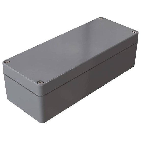Coffret Polyester std, IP66, RAL 7000, 75x190x56mm (HxLxP)-Lire la description