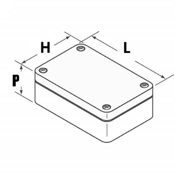 Coffret Alu std, IP66, RAL 7001, 230x280x111mm (HxLxP)-Lire la description