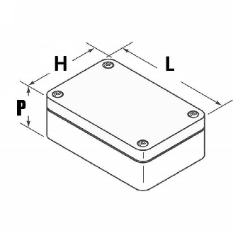 Coffret Alu std, IP66, RAL 7001, 230x280x111mm (HxLxP)-Lire la description