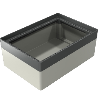 Coffret IP65, RAL 7038/RAL 7043, 230 x 330 x 128 mm (lxLxH)-Lire la description