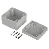 Boîtier, polycarbonate, IP65, Gris-blanc (RAL 7035) 82 x 80 x 57 mm