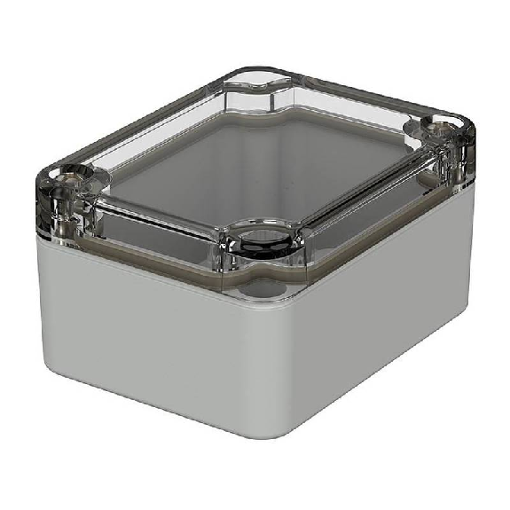Boîtier, polycarbonate, IP66, Gris clair, 65 x 50 x 35 mm-Lire la description