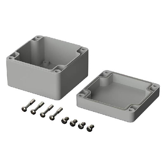 Boîtier, ABS, IP66, Gris clair, 82 x 80 x 55 mm-Lire la description