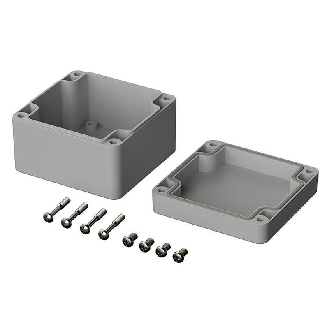 Boîtier, ABS, IP66, Gris clair, 82 x 80 x 55 mm-Lire la description