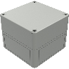Boîtier, Thermoplastique PS, IP66, RAL 7035, 110 x 110 x 90 mm