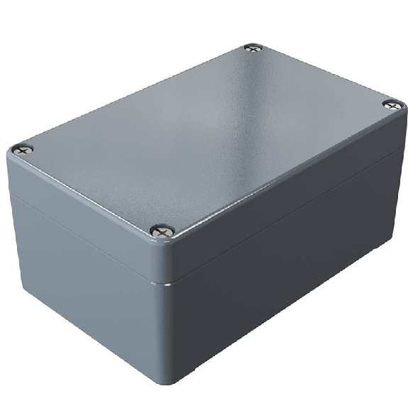 Coffret Alu std, IP66, RAL 7001, 80x125x57mm (HxLxP)-Lire la description