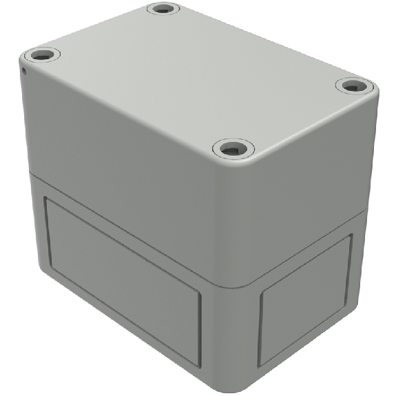 Boîtier, Thermoplastique PS, IP66, RAL 7035, 65 x 94 x 81 mm-Lire la description