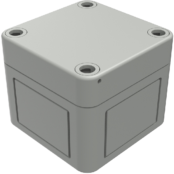 Boîtier, Thermoplastique PS, IP66, RAL 7035, 65 x 65 x 57 mm-Lire la description