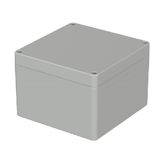 Boîtier, ABS, IP66, Gris clair, 122 x 120 x 85 mm-Lire la description
