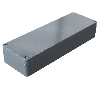 Coffret Alu std, IP66, RAL 7001, 64x185x34mm (HxLxP)-Lire la description