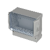 Boîtier avec pré-découpes Pg, IP66, Gris clair, 296 x 261 x 132.5 mm
