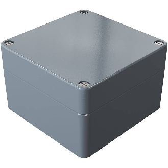 Coffret Alu std, IP66, RAL 7001, 140x140x91mm (HxLxP)-Lire la description