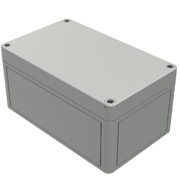 Boîtier, Thermoplastique PS, IP66, RAL 7035, 110 x 180 x 90 mm-Lire la description