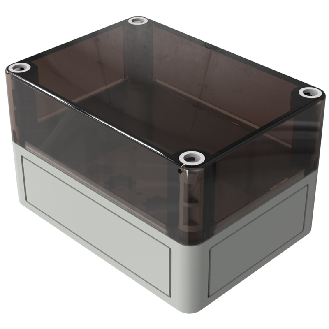 Boîtier, Thermoplastique PS, IP66, RAL 7035, 94 x 130 x 81 mm-Lire la description