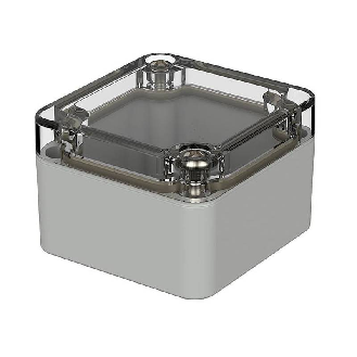 Boîtier, polycarbonate, IP66, Gris clair, 52 x 50 x 35 mm-Lire la description